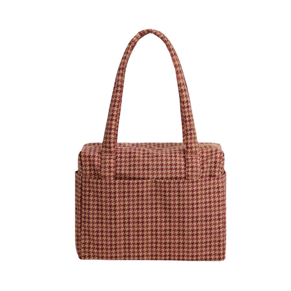 Baggu Baggu Small Cloud Carry On - Tan Houndstooth