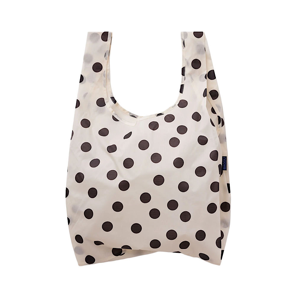 Baggu Standard - Cream & Black Polka Dot