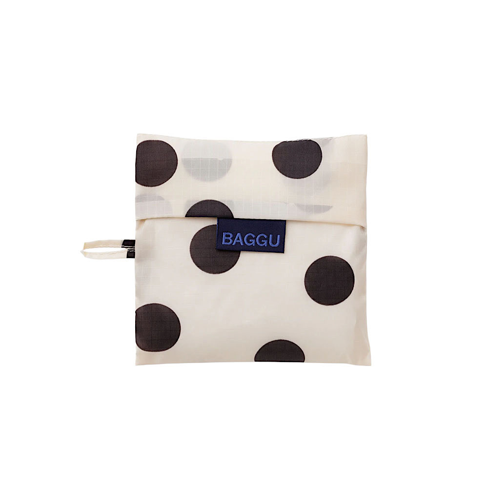 Baggu Standard - Cream & Black Polka Dot