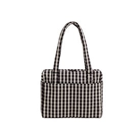 Baggu Baggu Small Cloud Carry On - Black & Cream Gingham