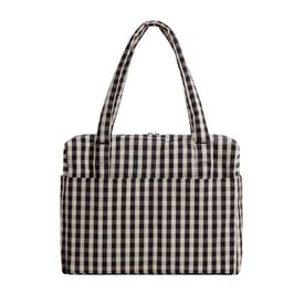 Baggu Baggu Cloud Carry On - Black & Cream Gingham