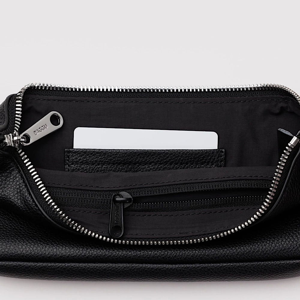 Baggu Recycled Leather Pochette - Black