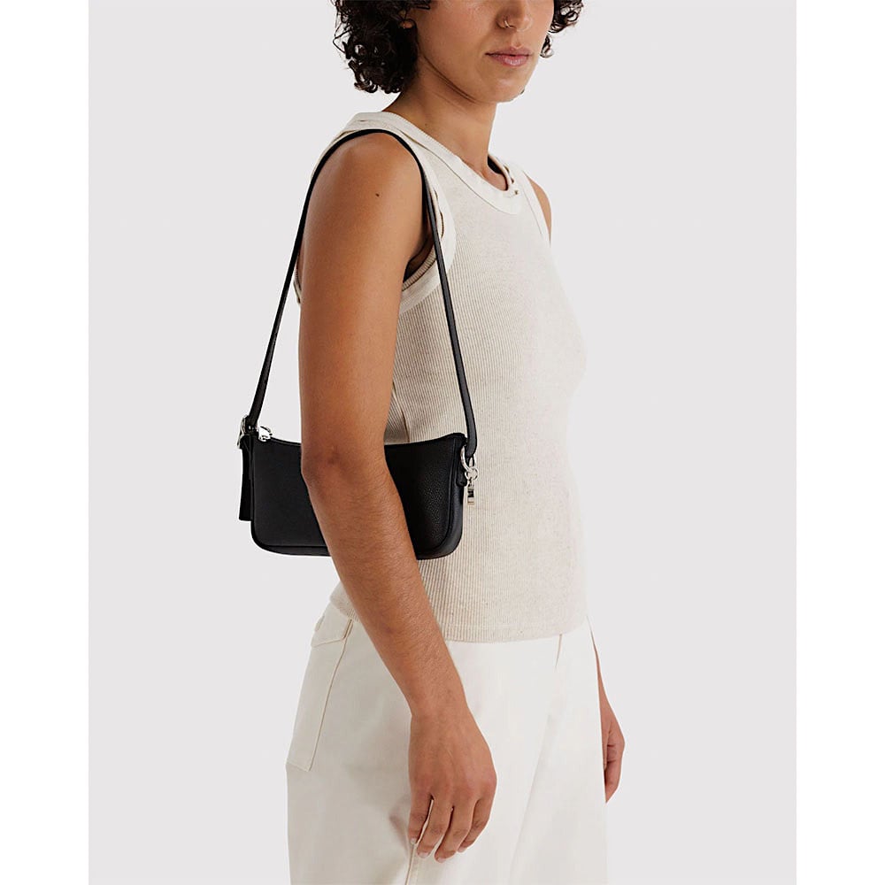 Baggu Recycled Leather Pochette - Black