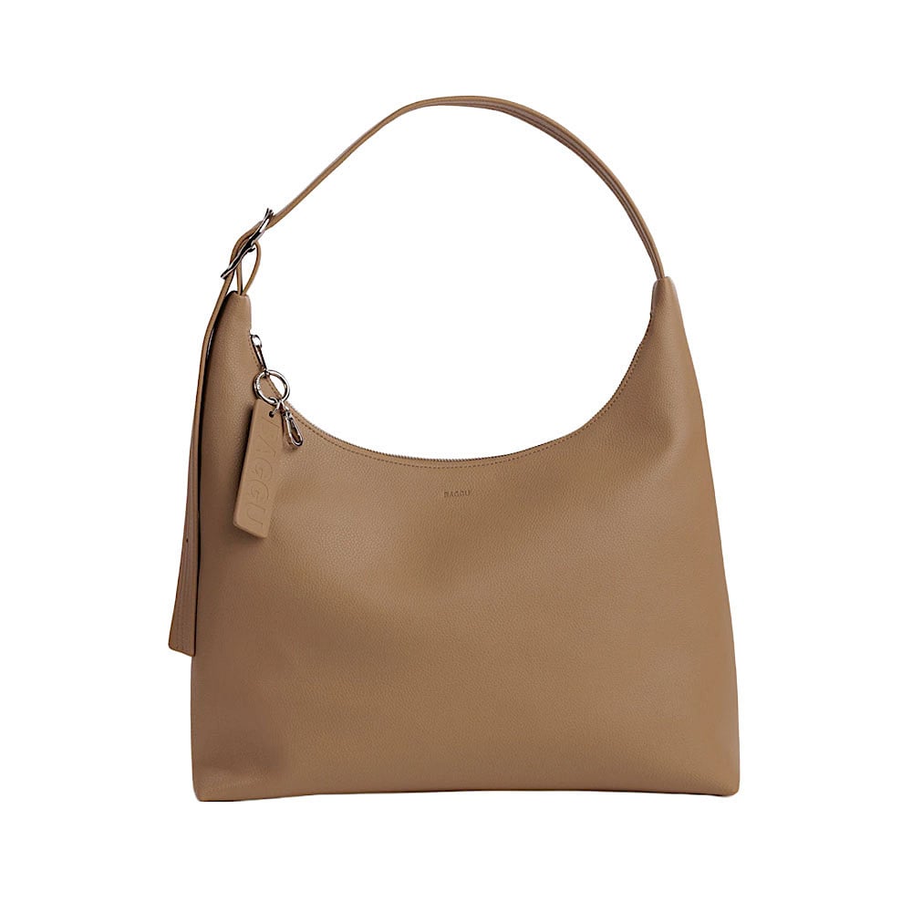 Baggu Recycled Leather Shoulder Bag - Dune