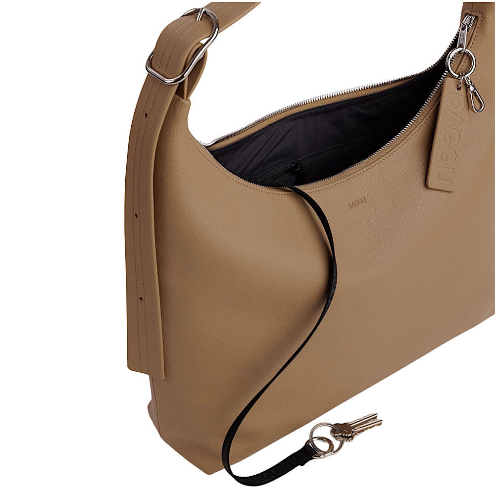 Baggu Recycled Leather Shoulder Bag - Dune