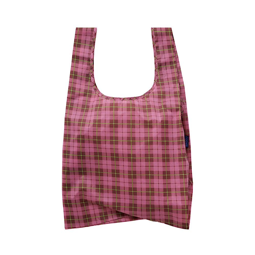 Baggu Standard  - Azalea Pink Tartan