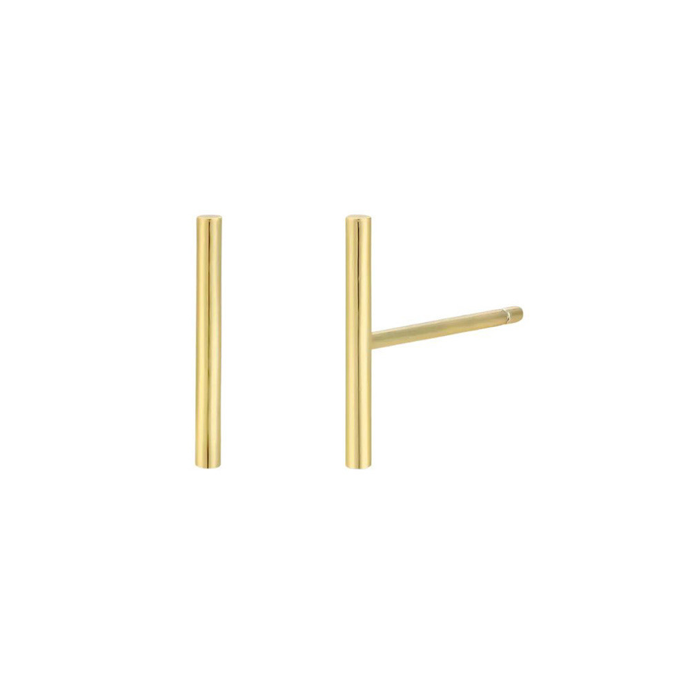 JaxKelly Minimalist Bar Earrings - Gold