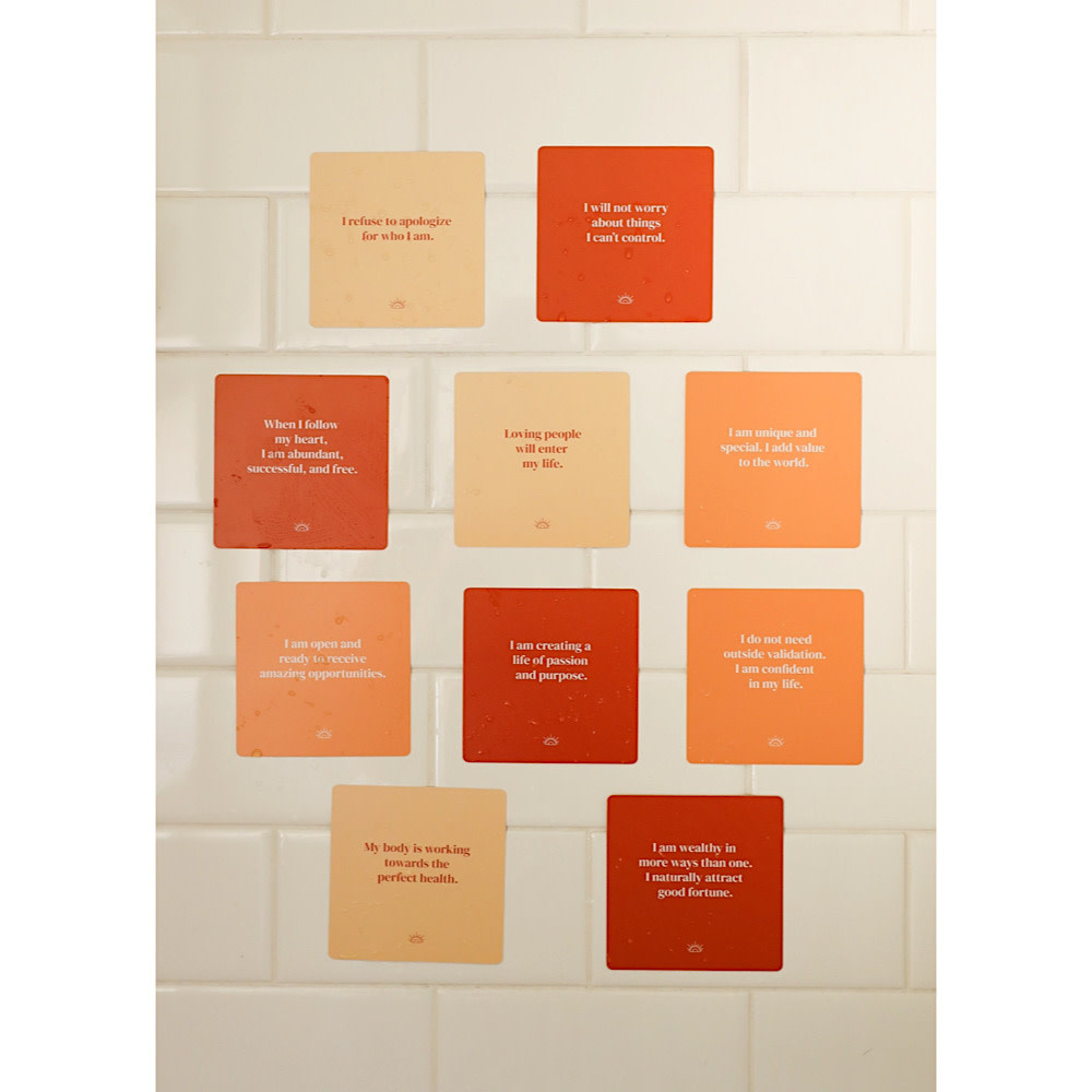 JaxKelly Shower Affirmation Cards - Positivity