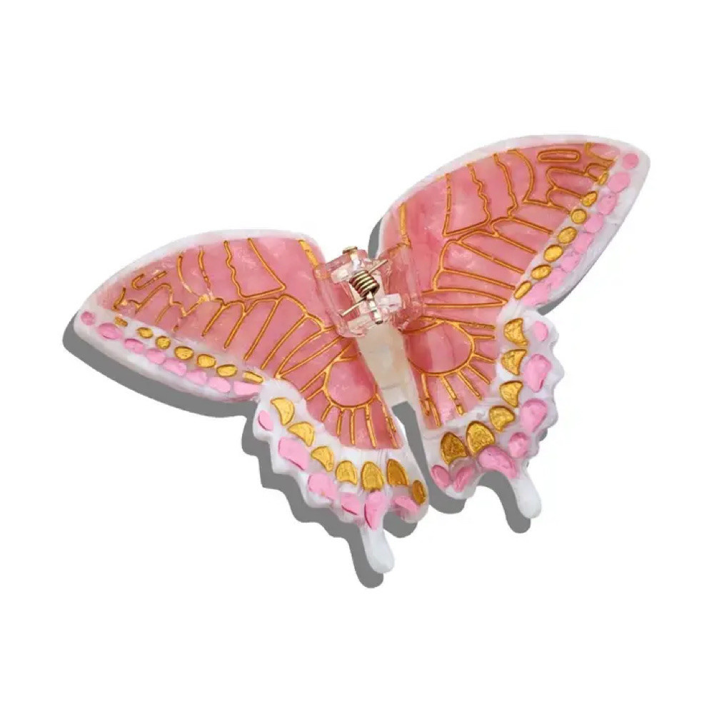 Solar Eclipse Solar Eclipse Mini Hair Claw Clip - Swallowtail Butterfly - Pink