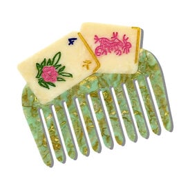 Solar Eclipse Solar Eclipse Pocket Comb - Flower Mahjong