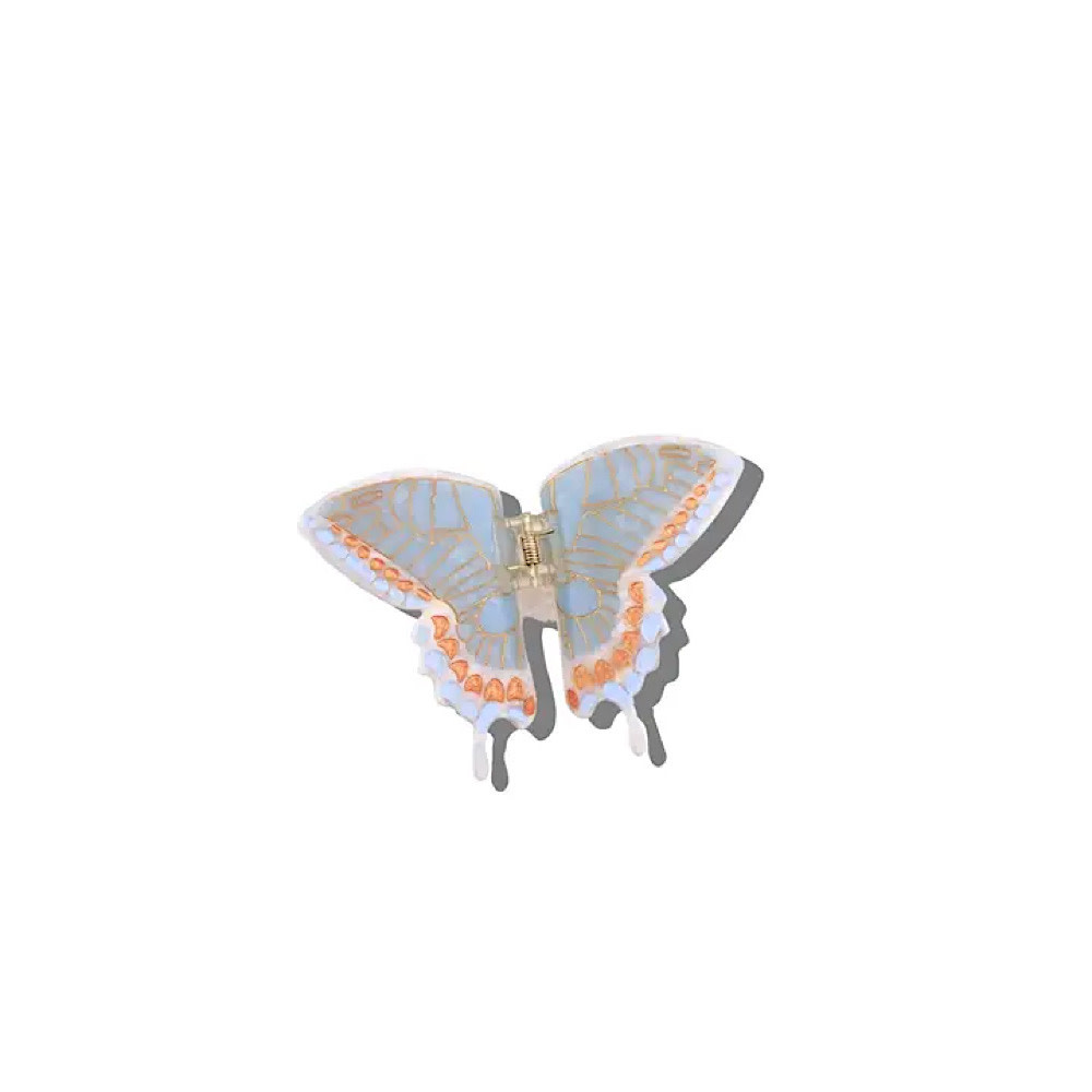 Solar Eclipse Claw Hair Clip - Swallowtail Butterfly - Baby Blue