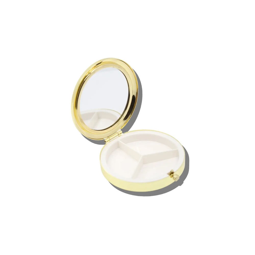 Solar Eclipse Handbag Hero Pill Compact - Cream Vintage First Aid