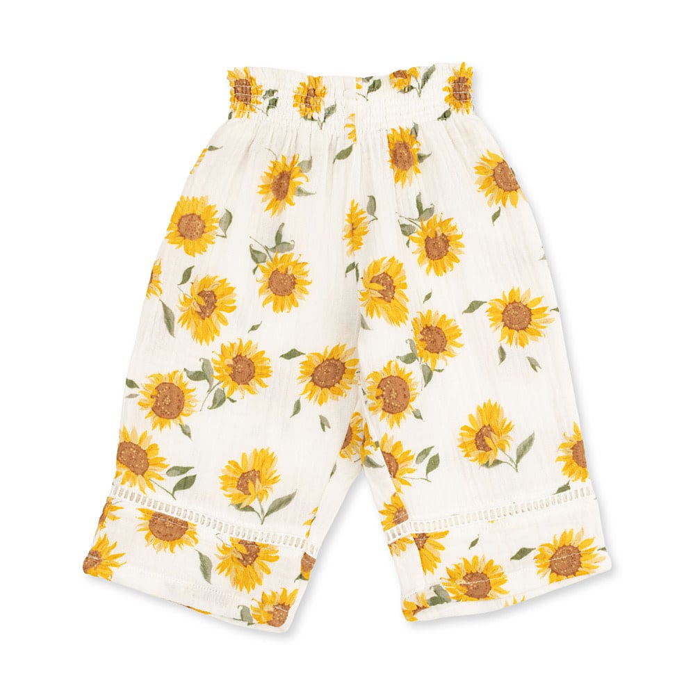 Angel Dear Long Sleeve Ruffle Tunic and Smocked Waist Pant - Baby Sunflower