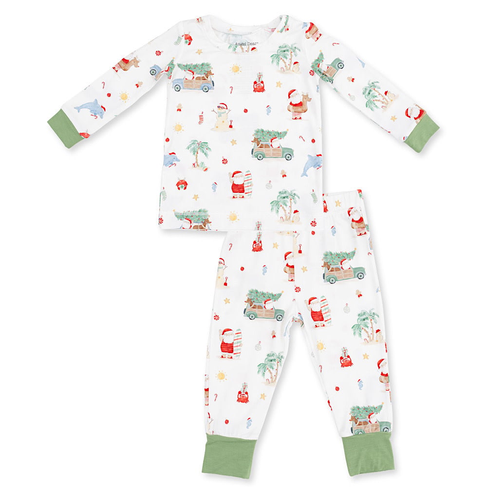 Angel Dear Angel Dear Long Sleeve Loungewear Set - Beach Christmas