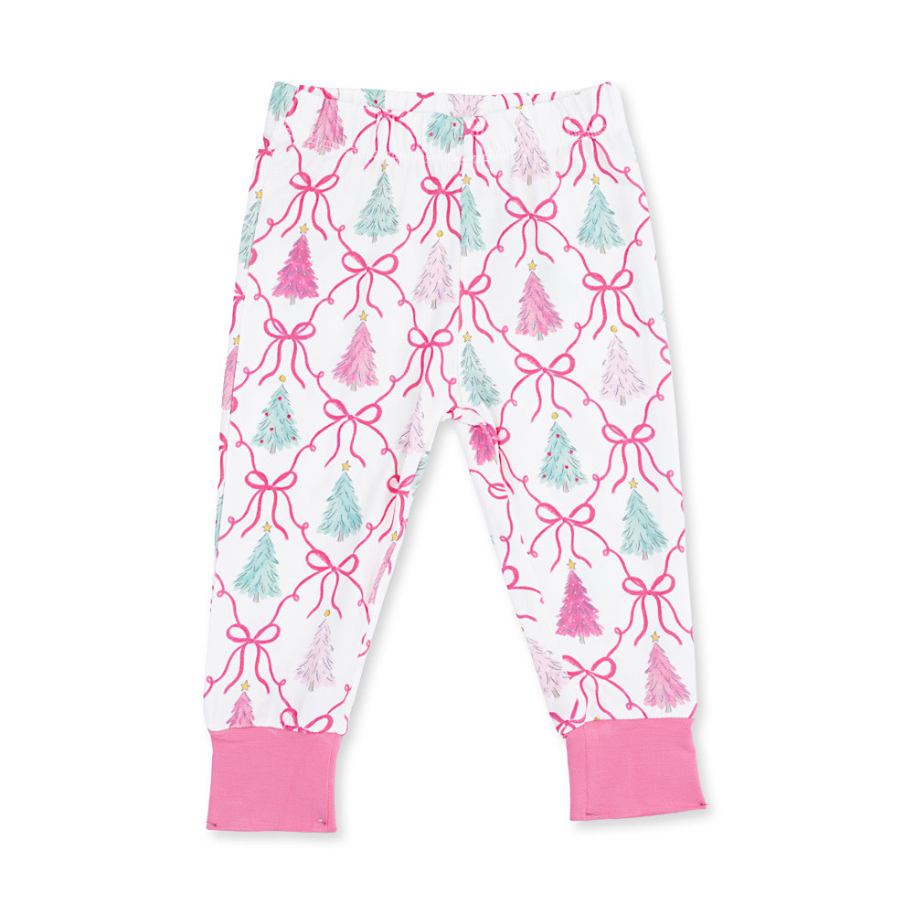 Angel Dear Long Sleeve Loungewear Set - Bow Trellis Tree