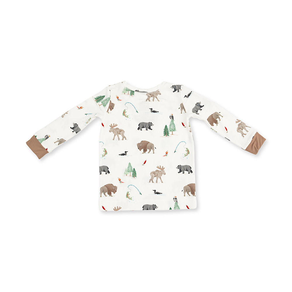 Angel Dear Long Sleeve Loungewear Set - Northern Woodland Animals