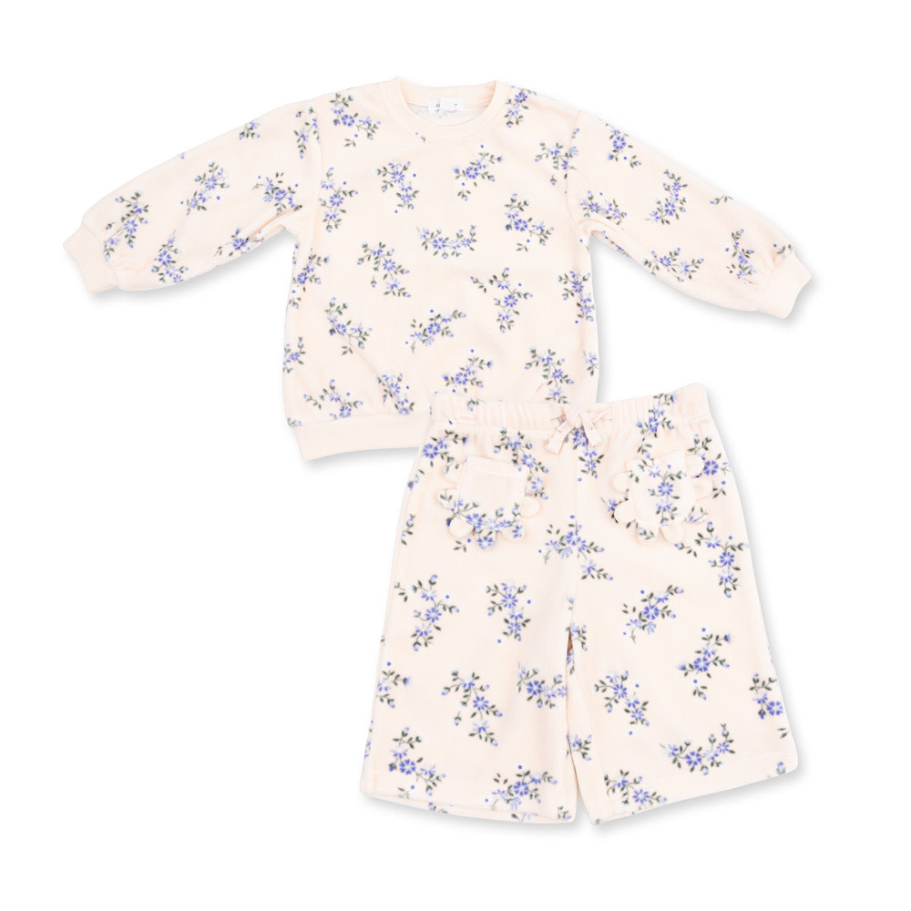 Angel Dear Angel Dear Oversized Sweatshirt and Wide Leg Pant - Sweet Hanna Floral Velour