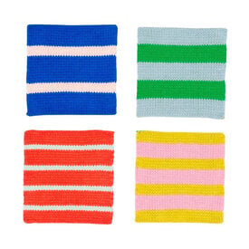 VERLOOP VERLOOP Patchwork Stripe Coaster Set - Rainbow