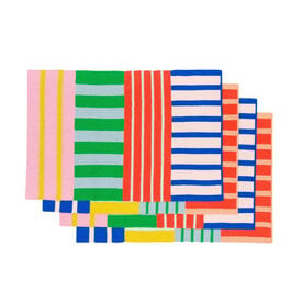 VERLOOP VERLOOP Patchwork Stripe Placemat Set - Rainbow