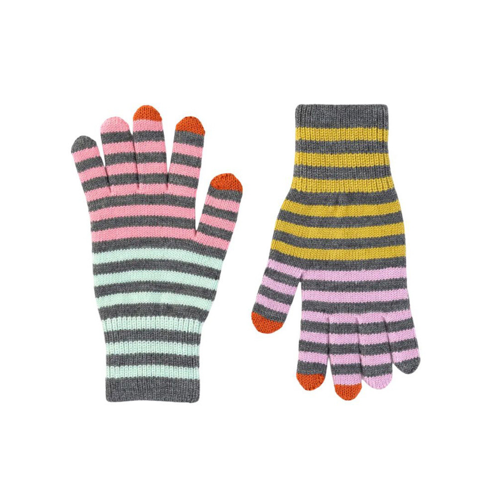 VERLOOP Color Stripe Touchscreen Gloves - Grey