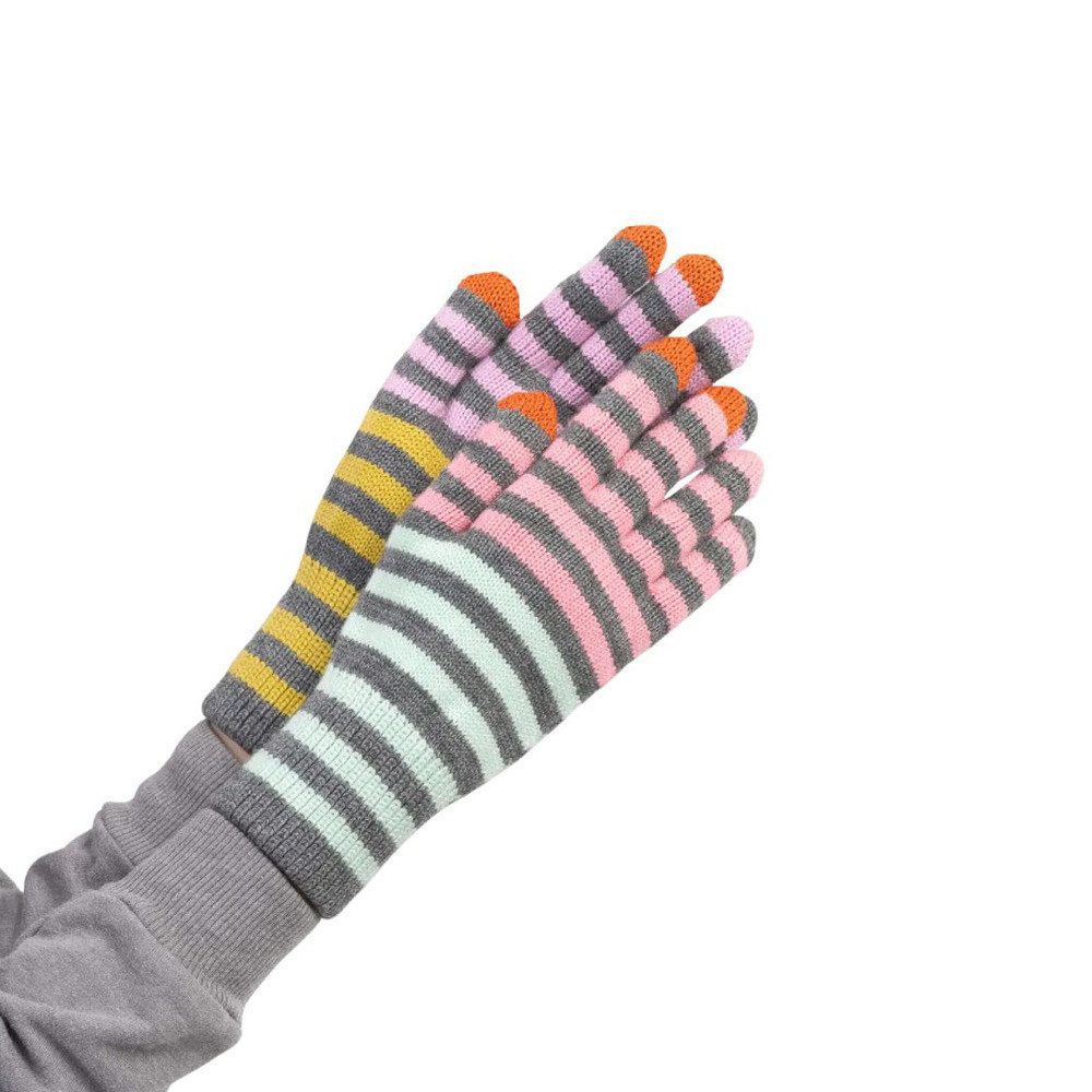 VERLOOP Color Stripe Touchscreen Gloves - Grey