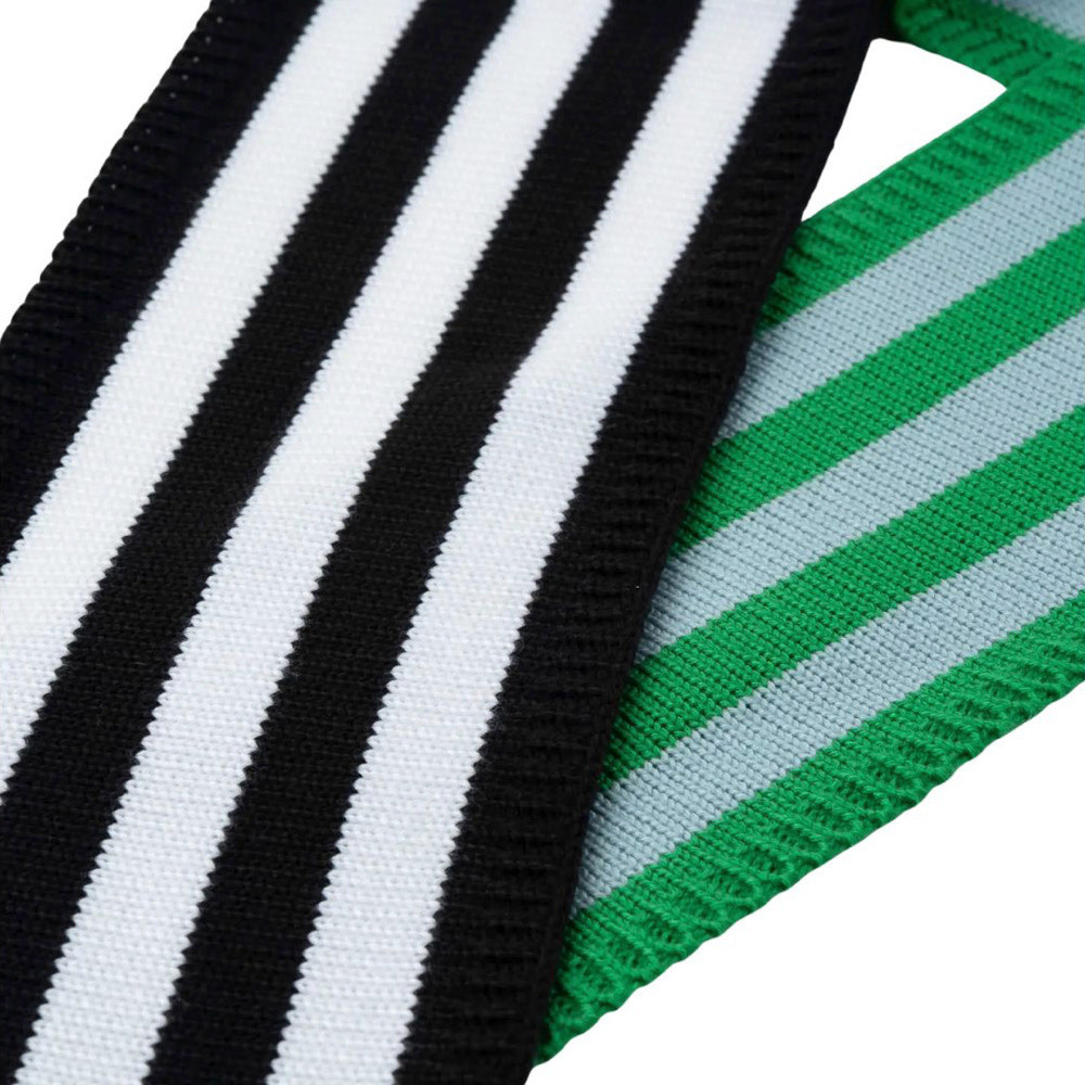 VERLOOP Colorblock Stripe Mini Ribbon Scarf - Kelly Stone Blue