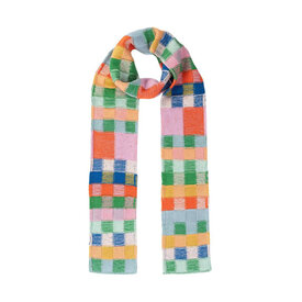 VERLOOP VERLOOP Mosaic Plaid Skinny Scarf - Candy