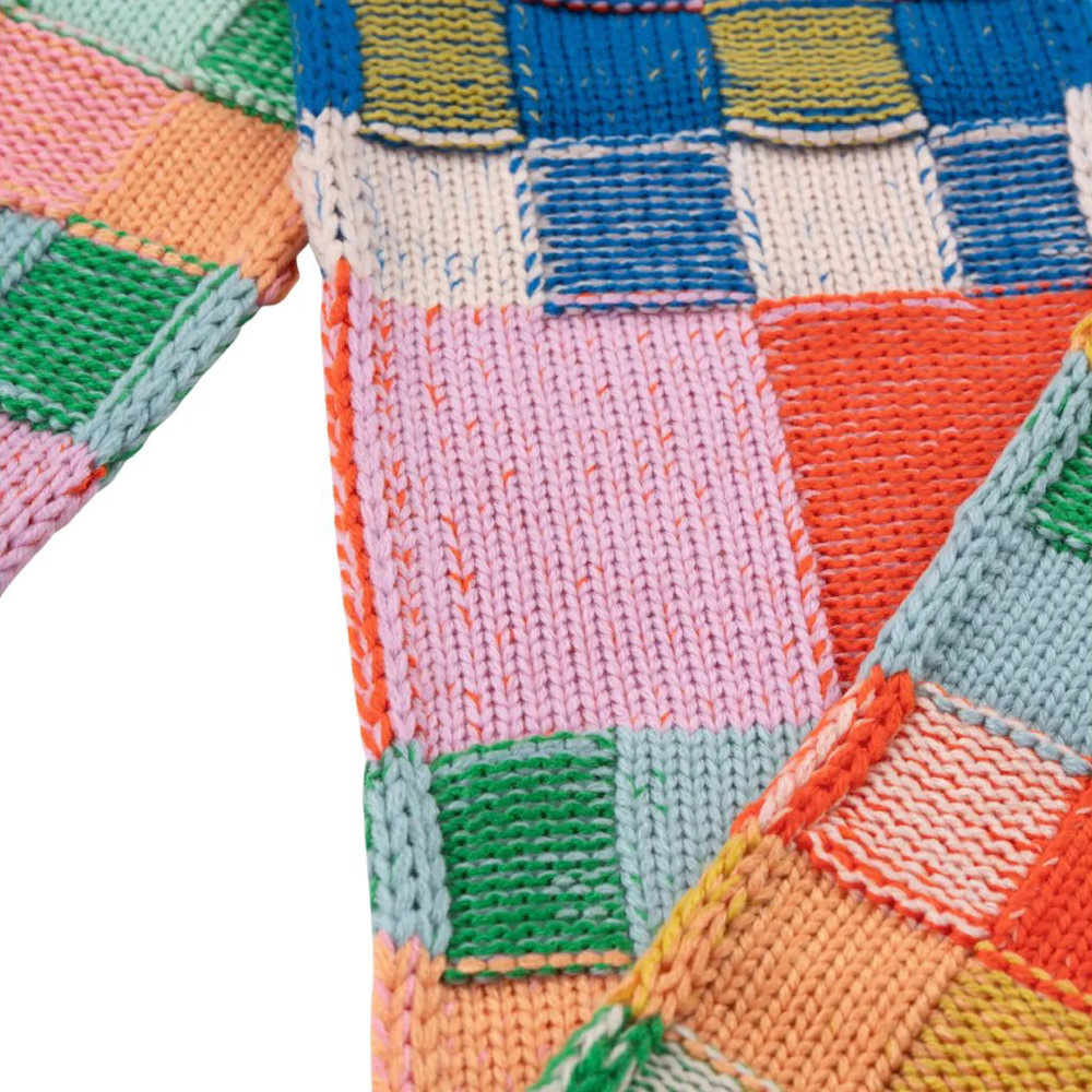 VERLOOP Mosaic Plaid Skinny Scarf - Candy