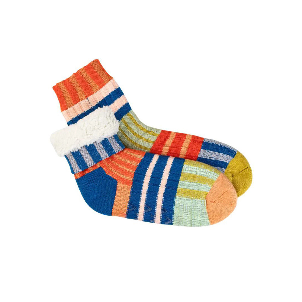VERLOOP House Socks - Patchwork Stripe - Rainbow