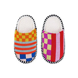 VERLOOP VERLOOP Pattern Patch Slide Slippers - Rainbow S/M
