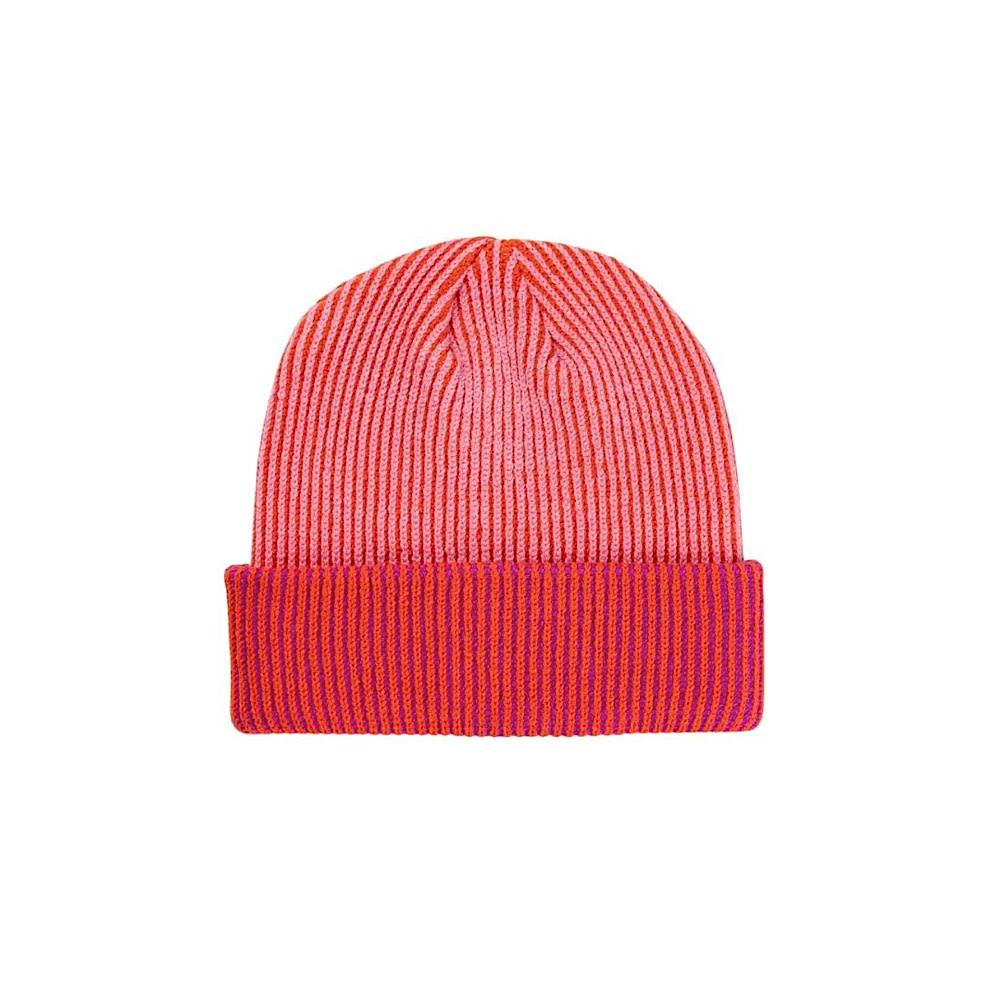 VERLOOP Pinstripe Plush Beanie - Poppy