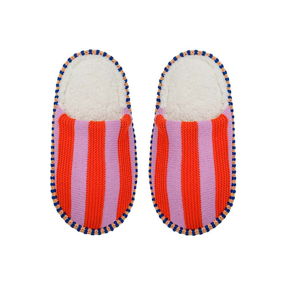 VERLOOP Super Stripe Slide Slippers - Poppy Lilac