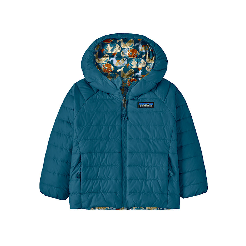 Patagonia Patagonia Baby Reversible Down Sweater Hoody - Blubby: Glacial Blue