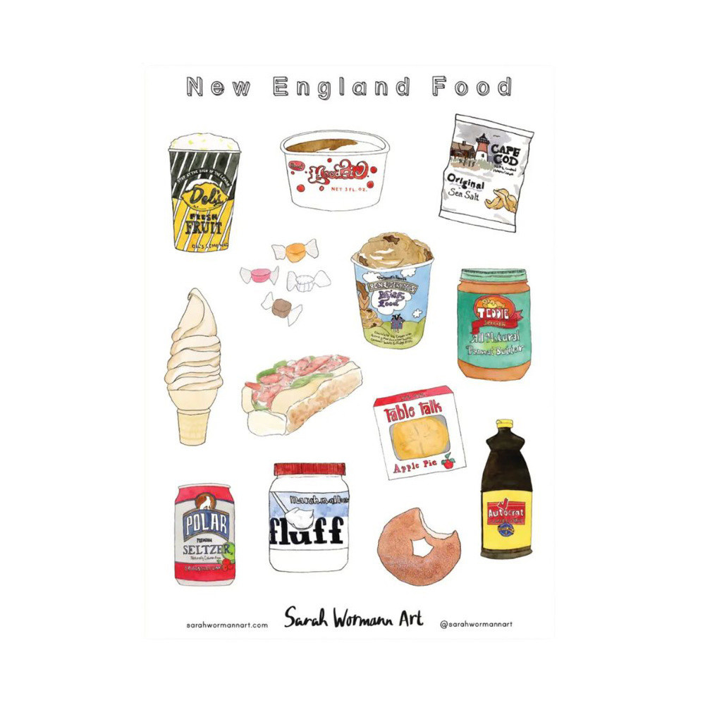  Sarah Wormann Sticker Sheet - Local New England Foods