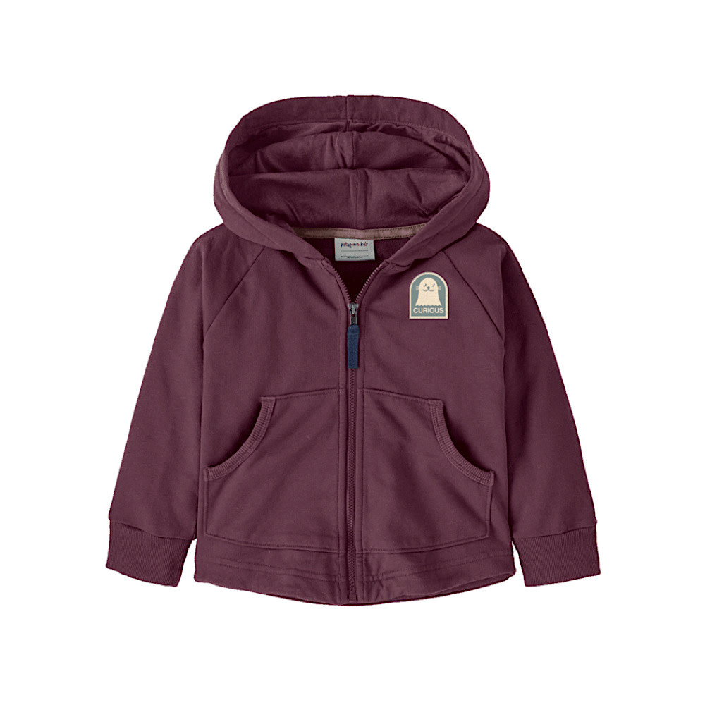 Patagonia - Baby Full-Zip Hoody Sweatshirt - Curious Seal Patch: Berry Fig
