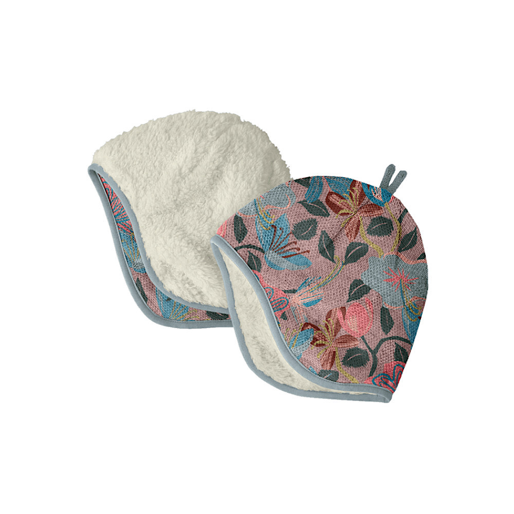 Patagonia - Baby Reversible Beanie - Hopes and Blooms: Fuzzy Mauve