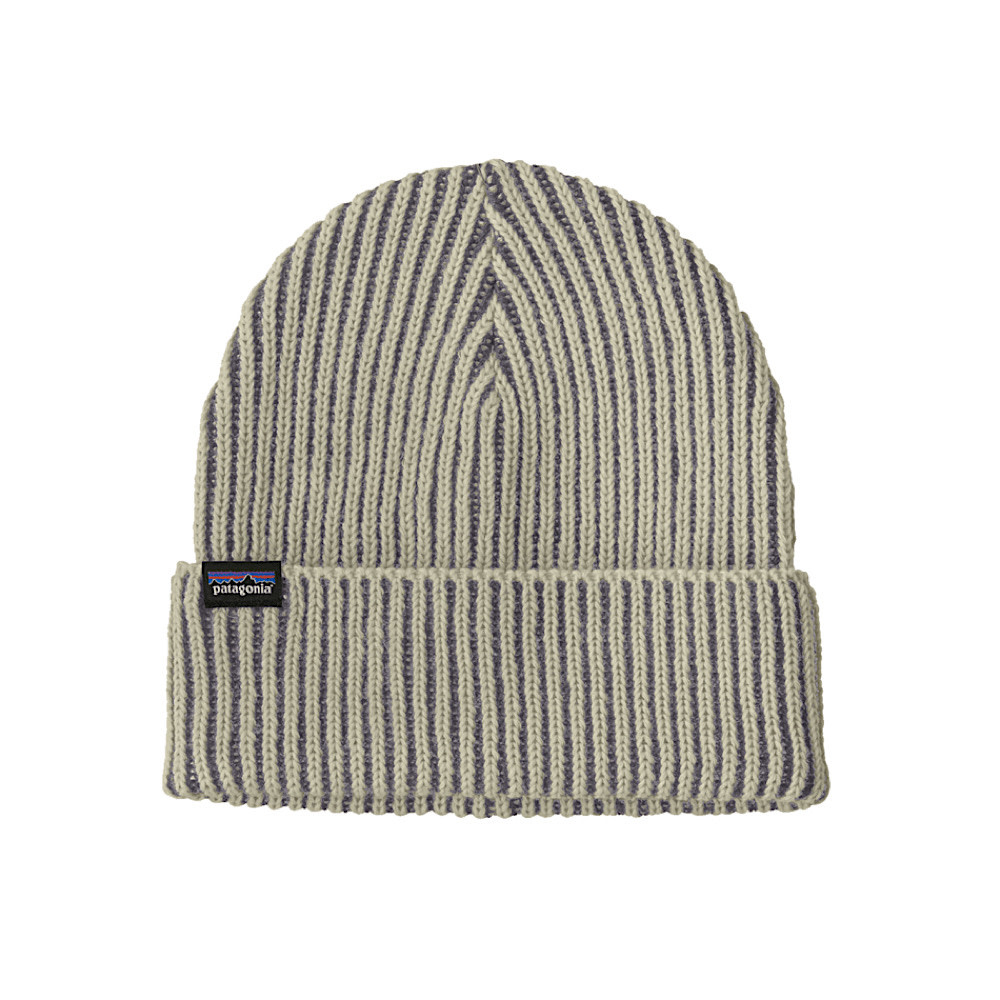 Patagonia Fishermans Rolled Beanie - Contrast Stripe - Weathered Stone
