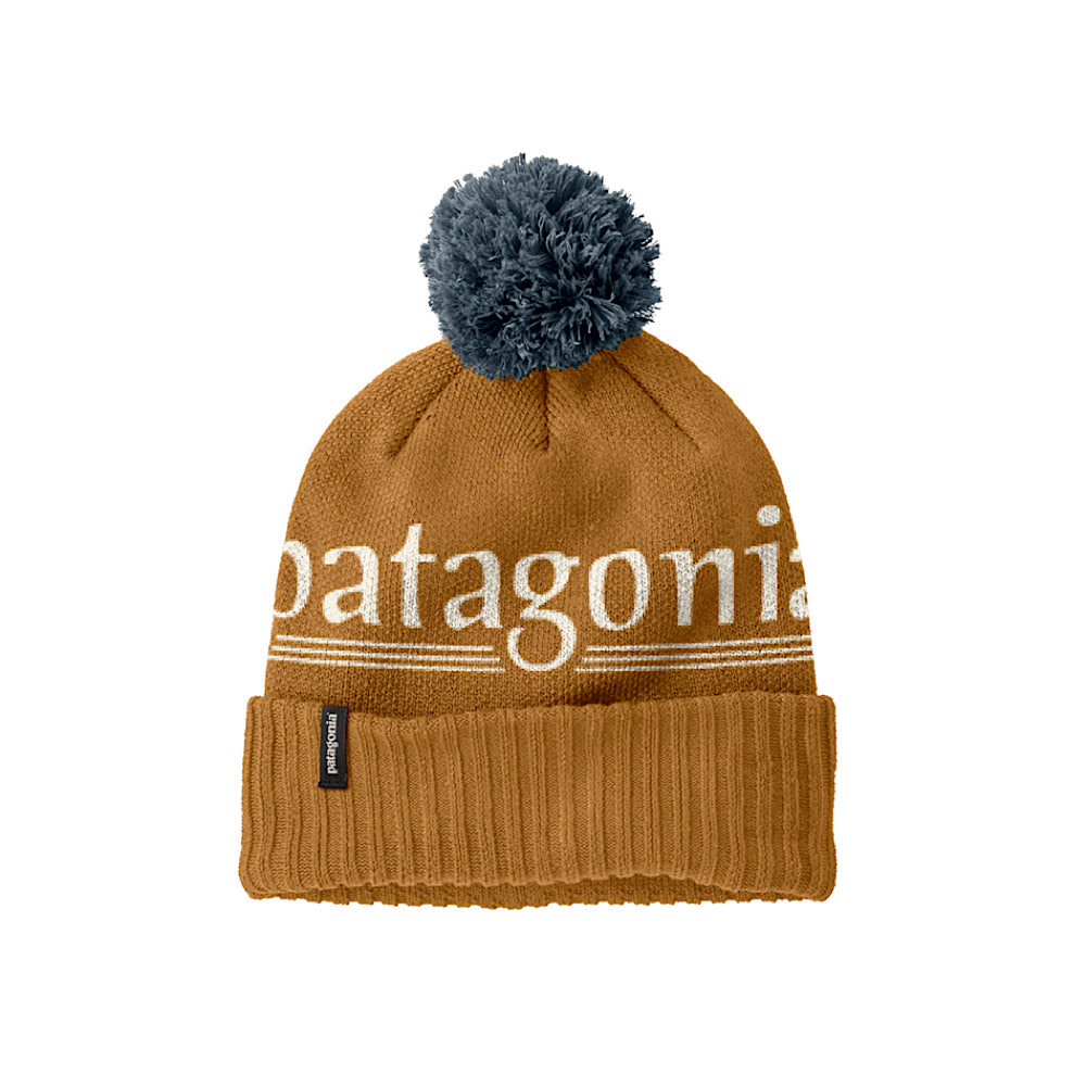 Patagonia Patagonia - Powder Town Beanie - Hut Tripper Logo - Cinnamon Brown