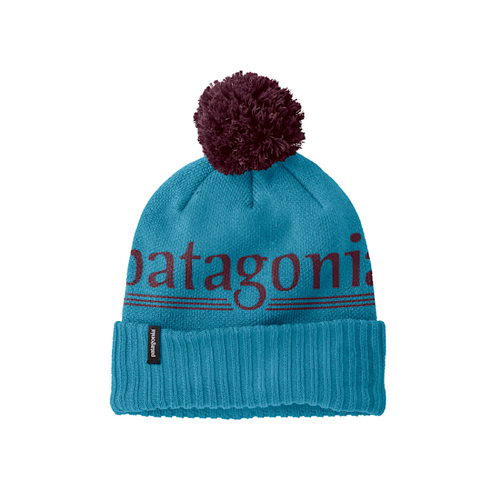 Patagonia Patagonia - Powder Town Beanie - Hut Tripper Logo - Mako Blue