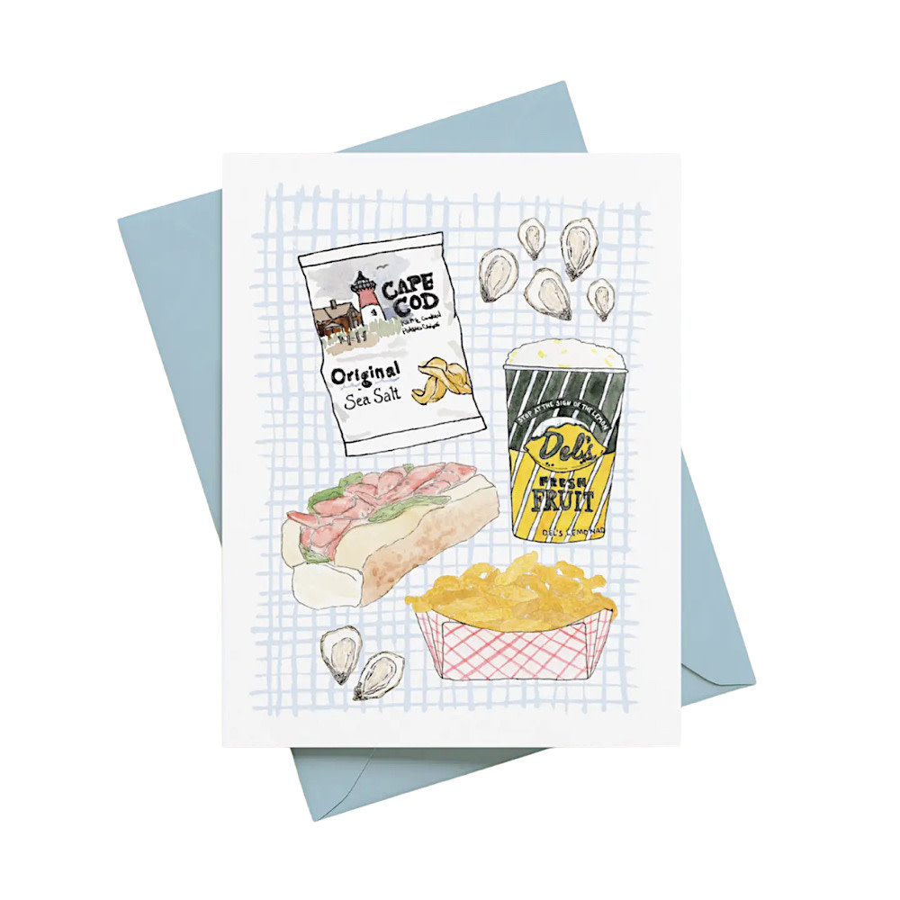  Sarah Wormann Card - New England Summer Beach Picnic