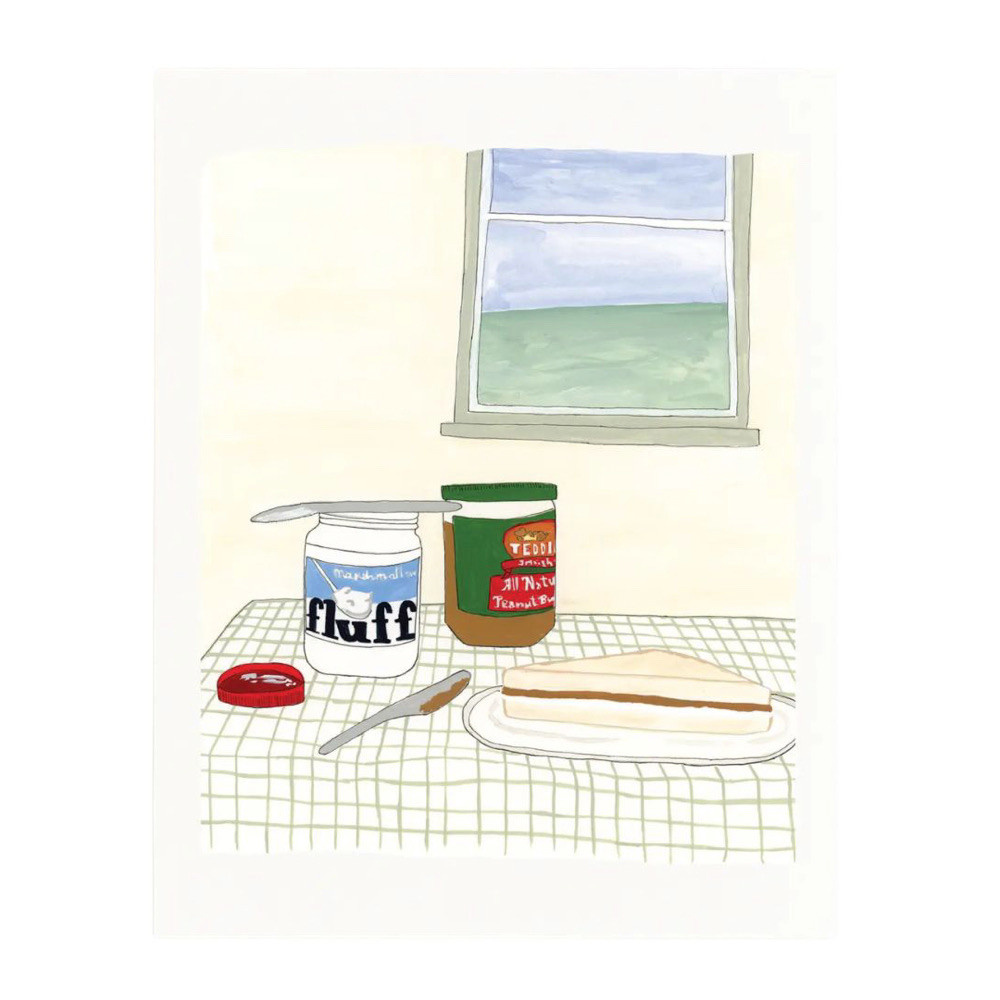  Sarah Wormann Art Print - Fluffernutter Tablescape - 5 x 7 Inches