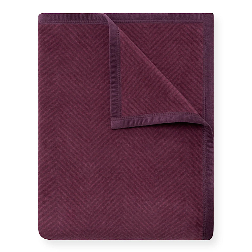 ChappyWrap Original Blanket - Harborview Herringbone - Plum