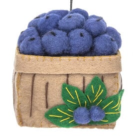 Silk Road Bazaar Silk Road Bazaar Ornament - Blueberry Basket