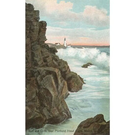  Postcard ME-226 - Portland Surf and Cliffs