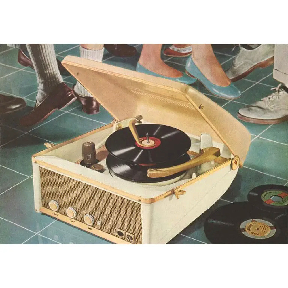  Postcard AM-407 - Portable Record Player