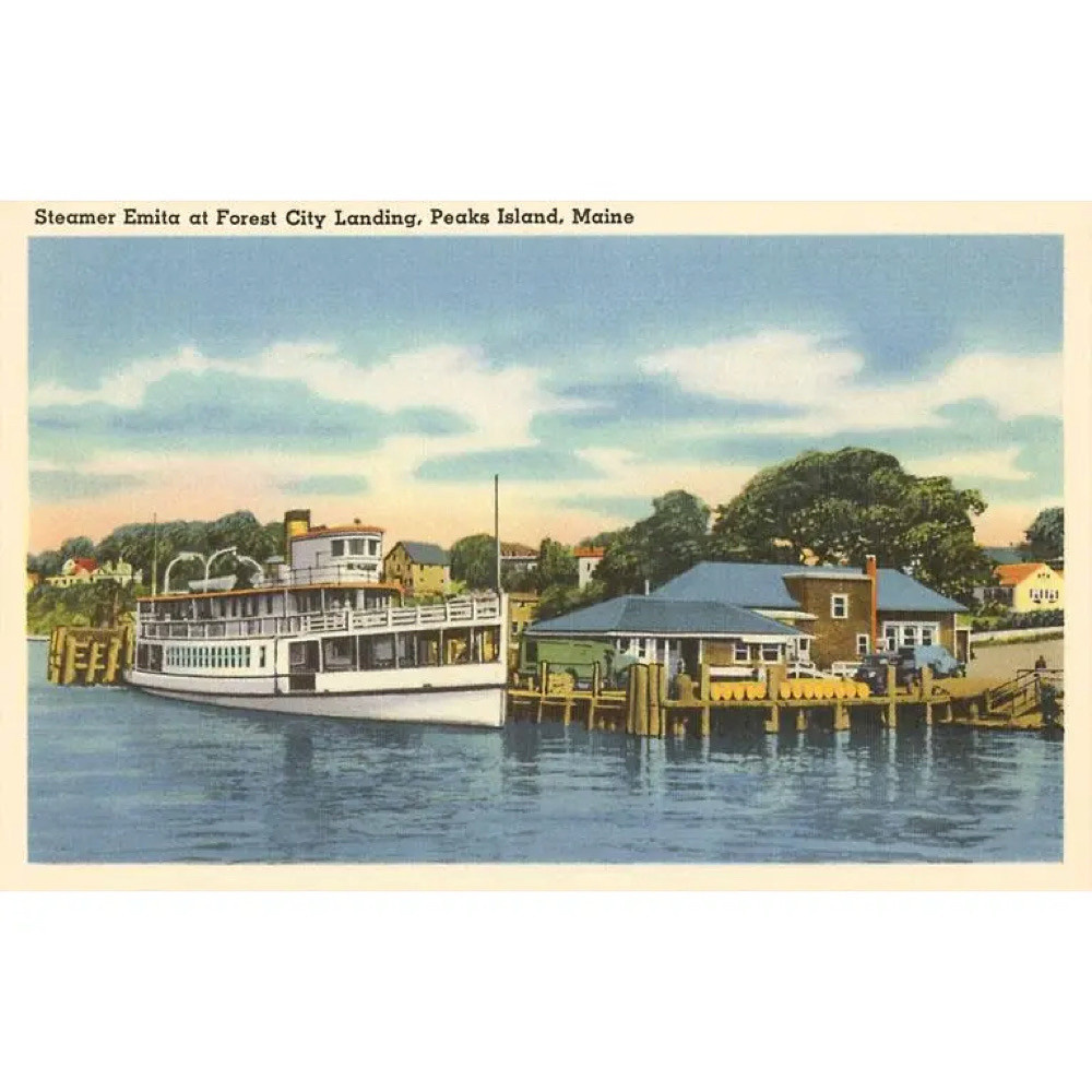  Postcard ME-184 - Peaks Island Landing Dock
