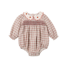 Quincy Mae Quincy Mae Callie Romper - Christmas Plaid