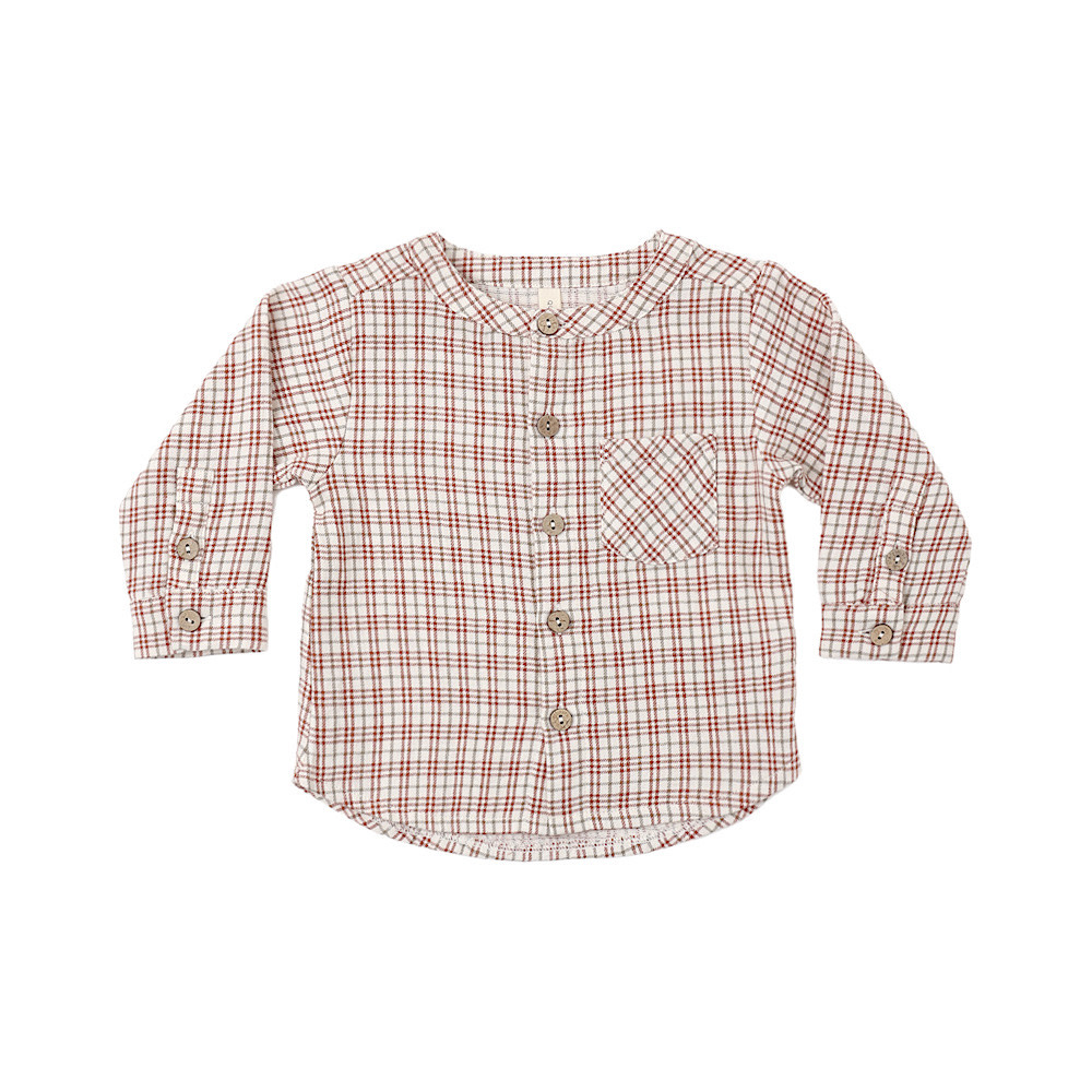 Quincy Mae Milo Shirt - Christmas Plaid
