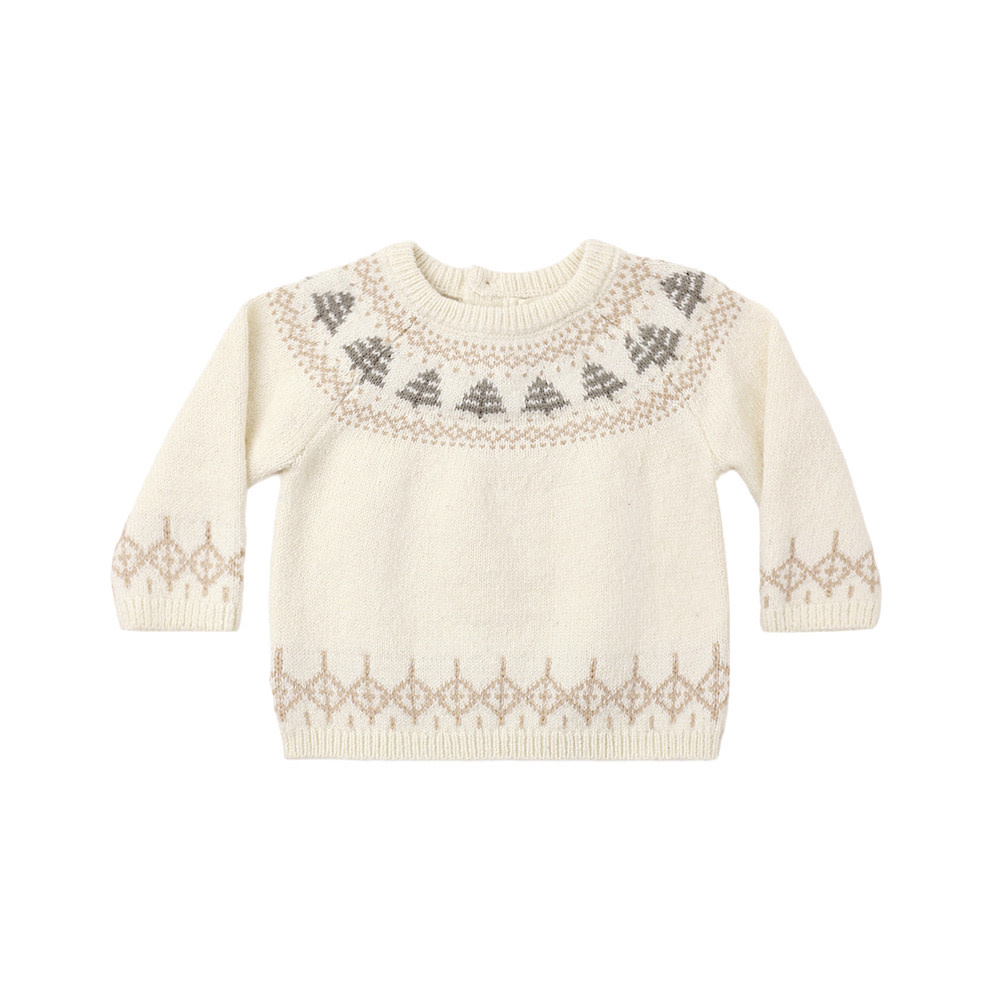 Quincy Mae Rex Sweater - Tree Fair Isle