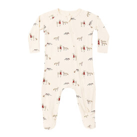 Quincy Mae Quincy Mae Bamboo Zip Footie - Forest Friends
